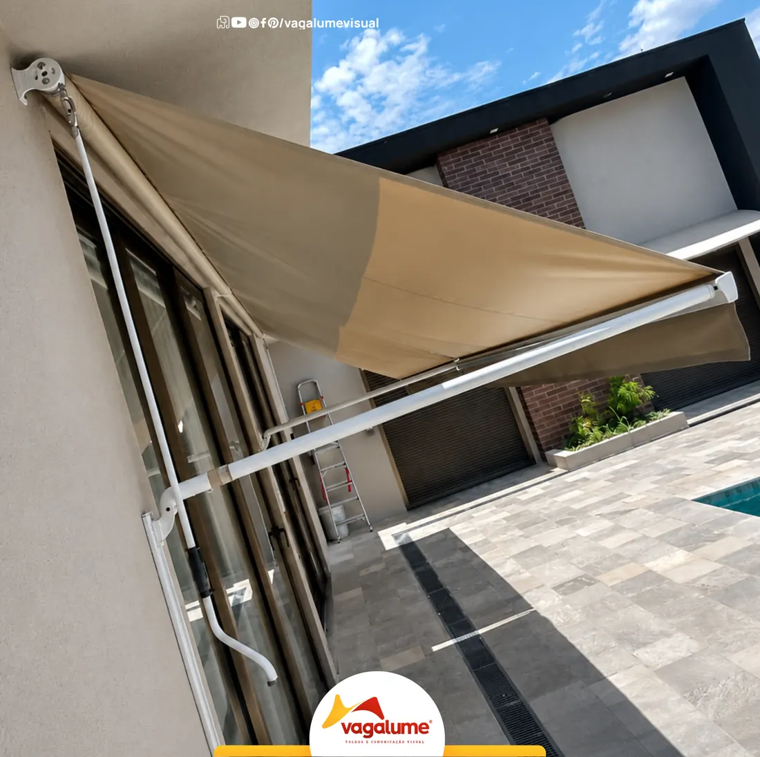 Toldo com braço Prina, obra entregue pela Vagalume em Sinop MT