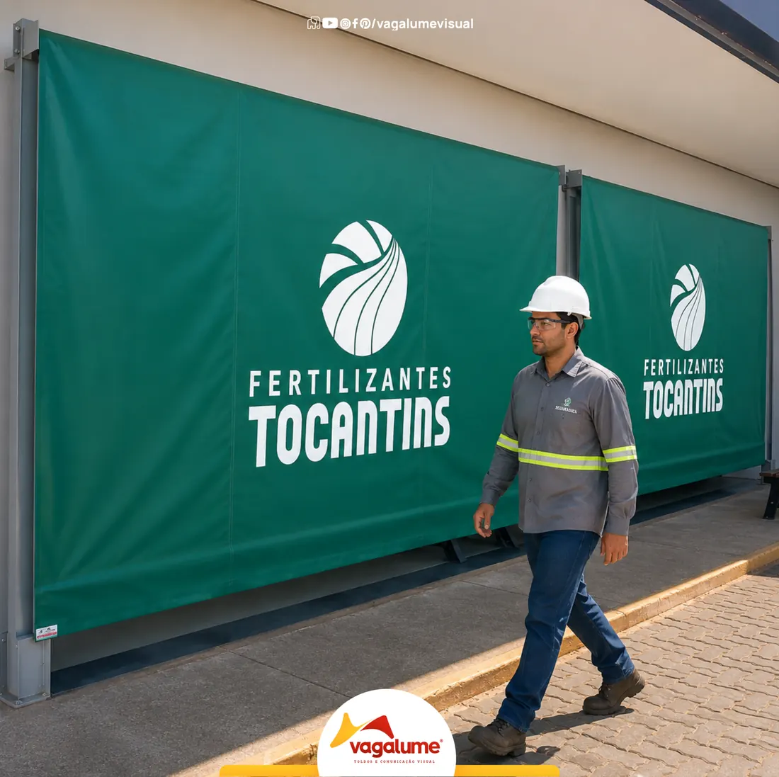 Toldo cortina Fertilizantes Tocantins, obra entregue pela Vagalume em Sinop MT